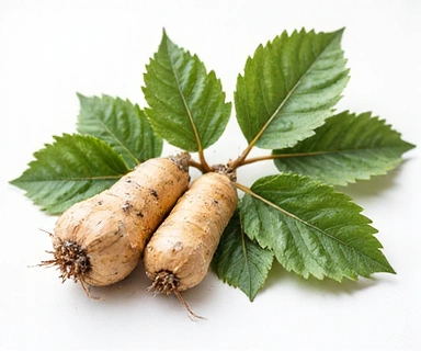 Ashwagandha root and leaves