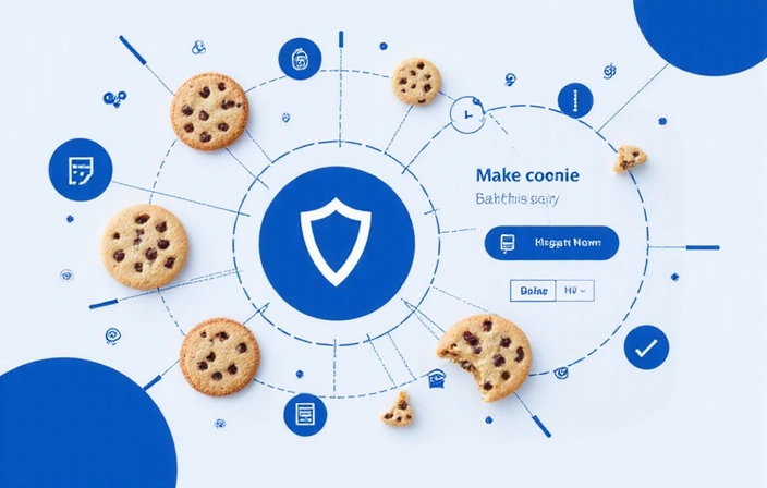 Abstract representation of internet cookies and data privacy settings