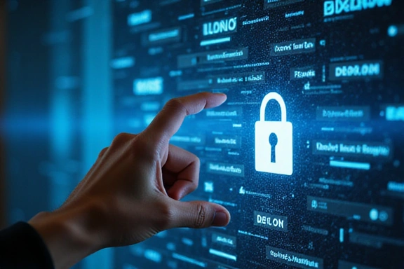 User rights and control over data